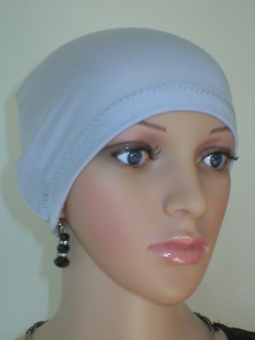 Soft lightweight comfortable chemo sleep hat/sleep cap - Chrissy Silver