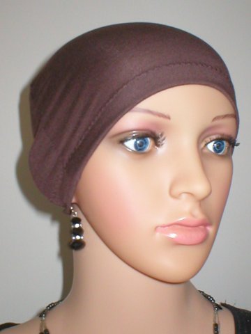 Soft lightweight comfortable chemo sleep hat/sleep cap - Chrissy Brown