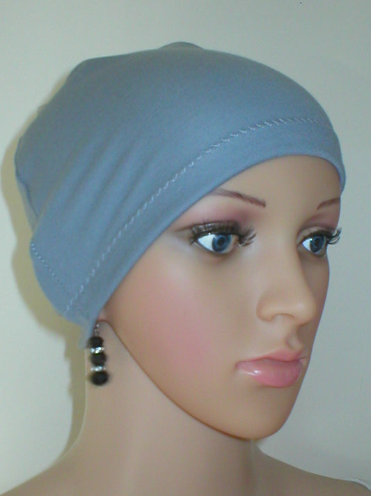 Cotton chemo sleep cap - Great for cancer hair loss or Alopecia - Gemma light grey