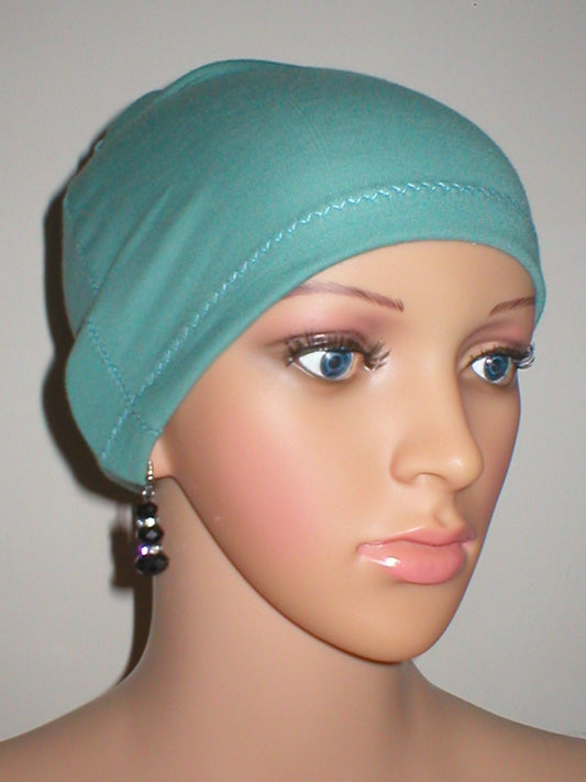 Cotton chemo sleep cap - Great for cancer hair loss or Alopecia - Gemma pistachio