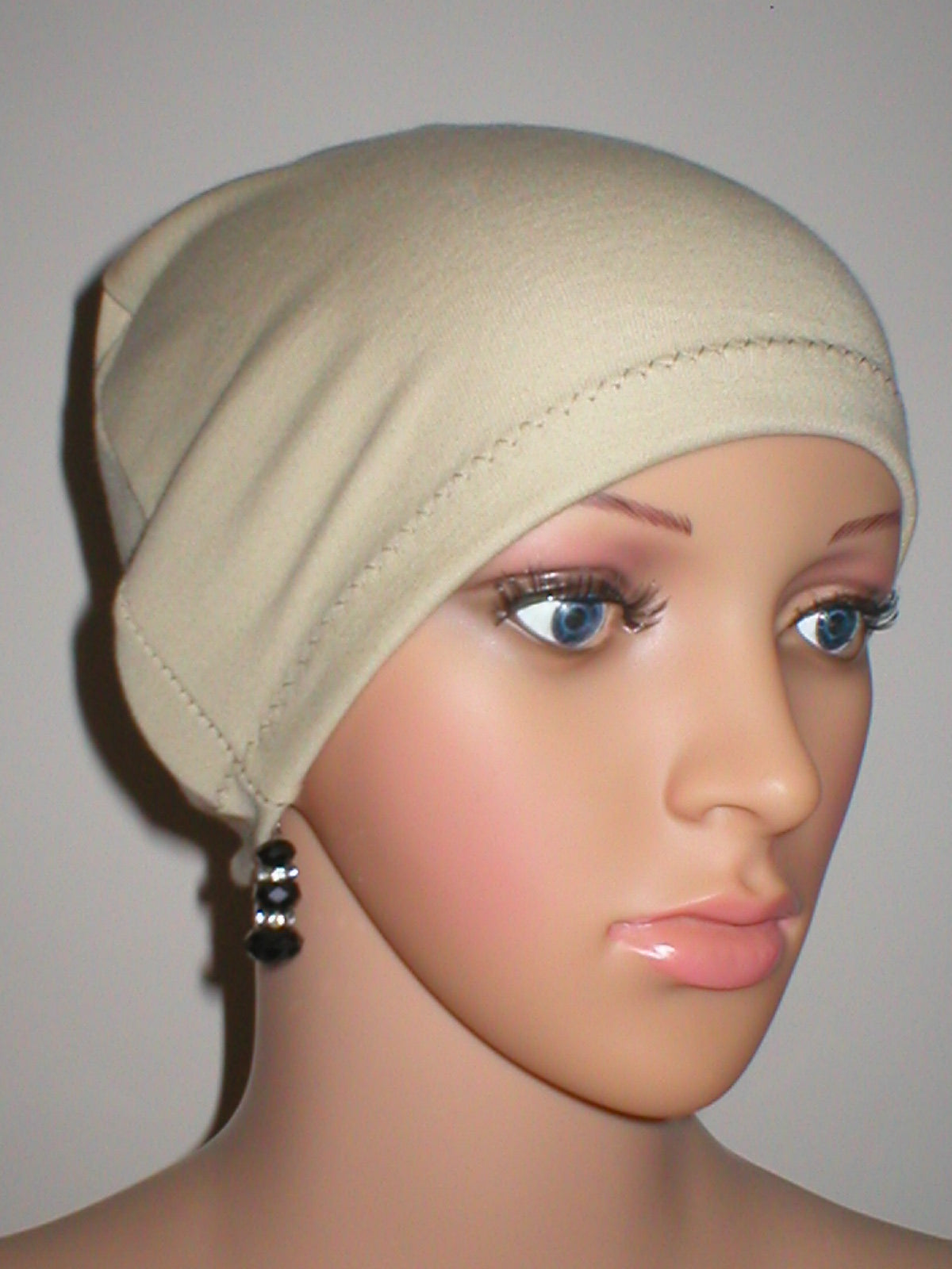 Cotton chemo sleep cap - Great for cancer hair loss or Alopecia - Gemma caramel