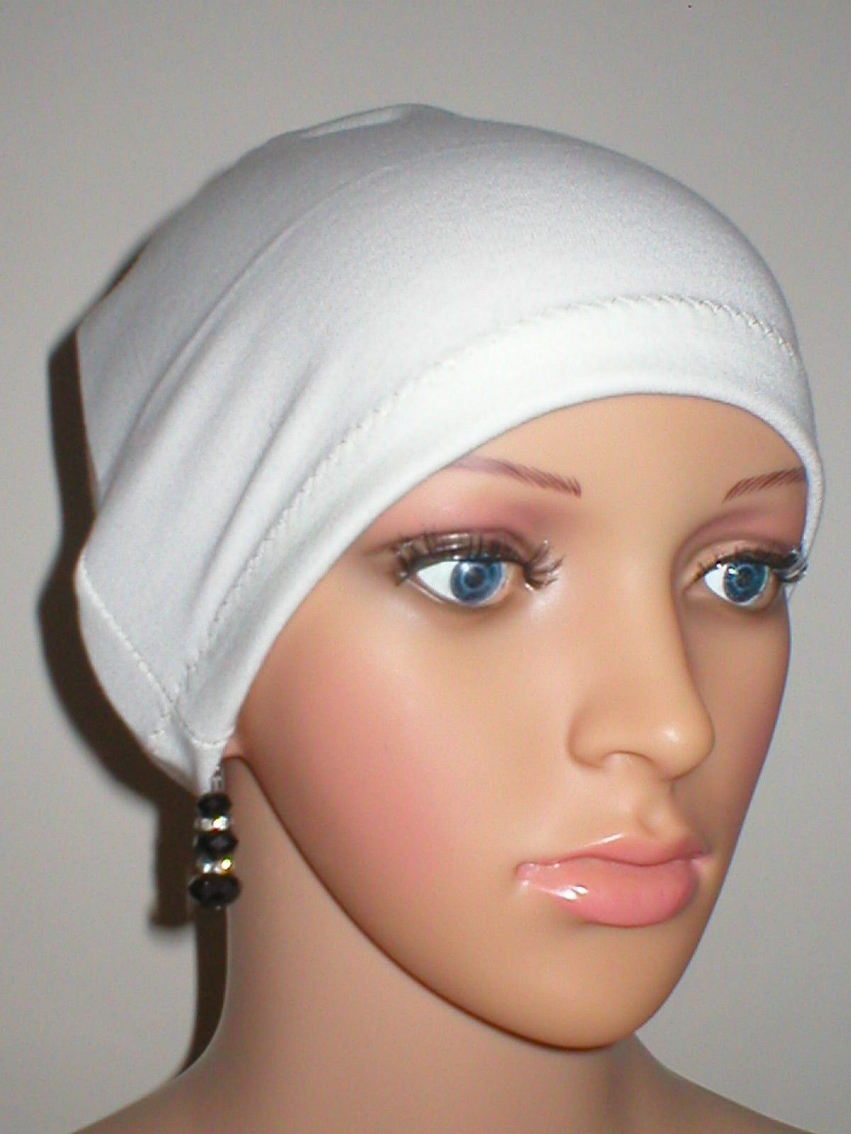 Cotton chemo sleep cap - Great for cancer hair loss or Alopecia - Gemma cream