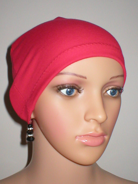 Cotton chemo sleep cap - Great for cancer hair loss or Alopecia - Gemma tomato