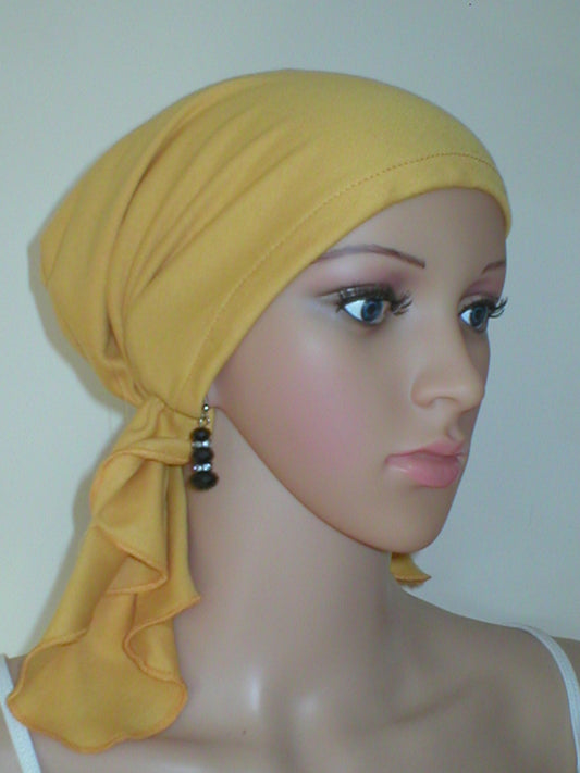 Cotton jersey elasticated chemo bandana/ pre tied chemo scarf - Lizzie Sunshine