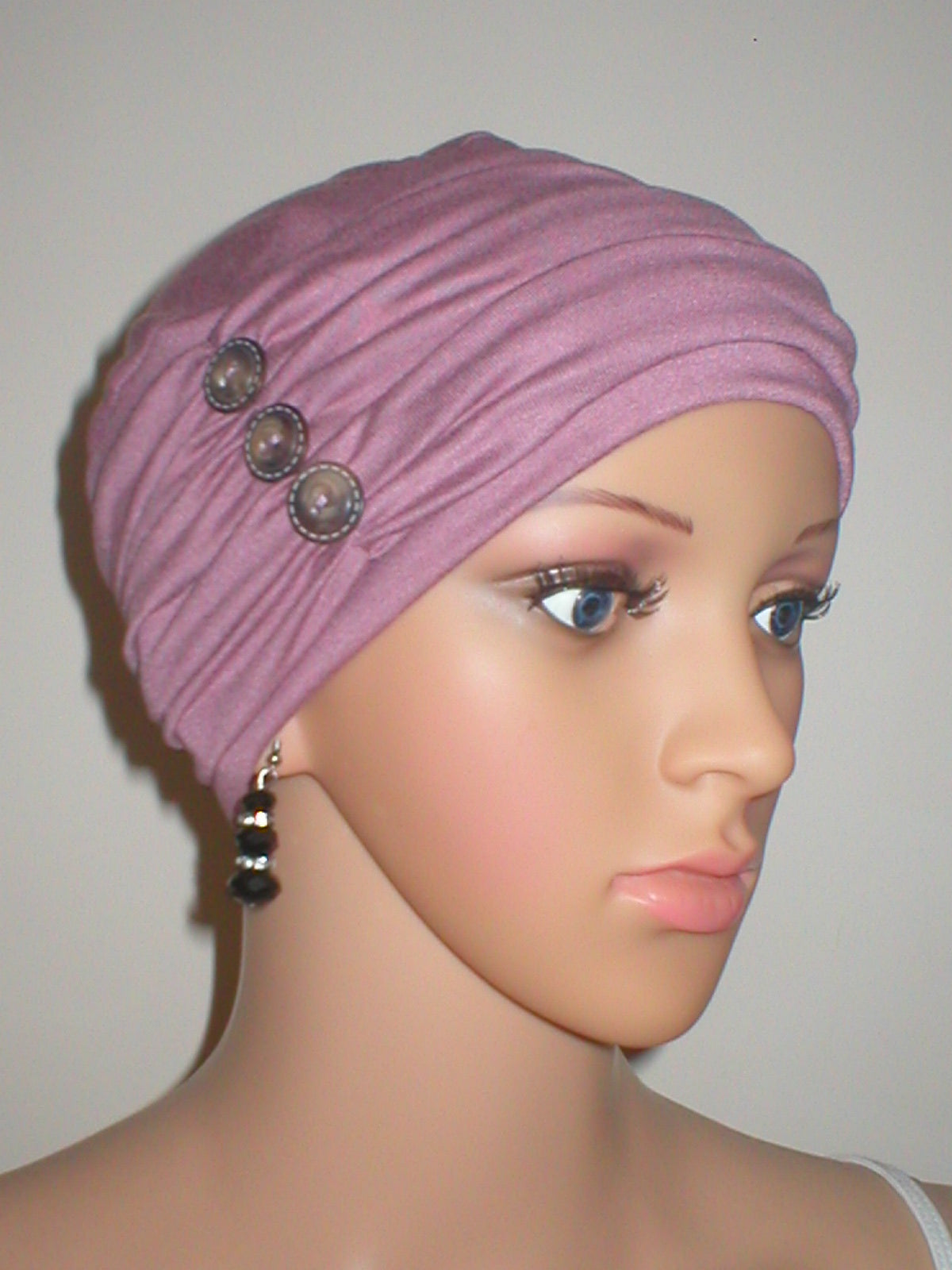 soft breathable comfortable chemo hat and removable twist headband - Full coverage chemo headwear for cancer hairloss or Alopecia - Billie rose