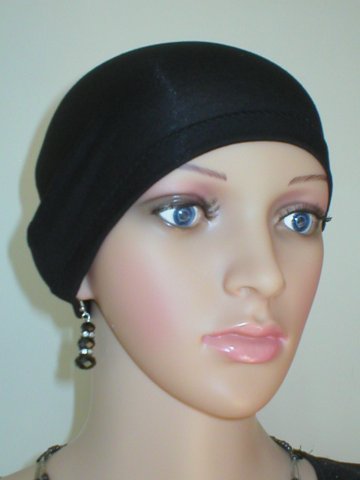 Soft lightweight comfortable chemo sleep hat/sleep cap - Chrissy Black