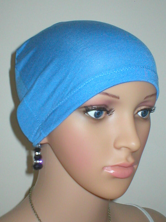 Soft lightweight comfortable chemo sleep hat/sleep cap - Chrissy Denim