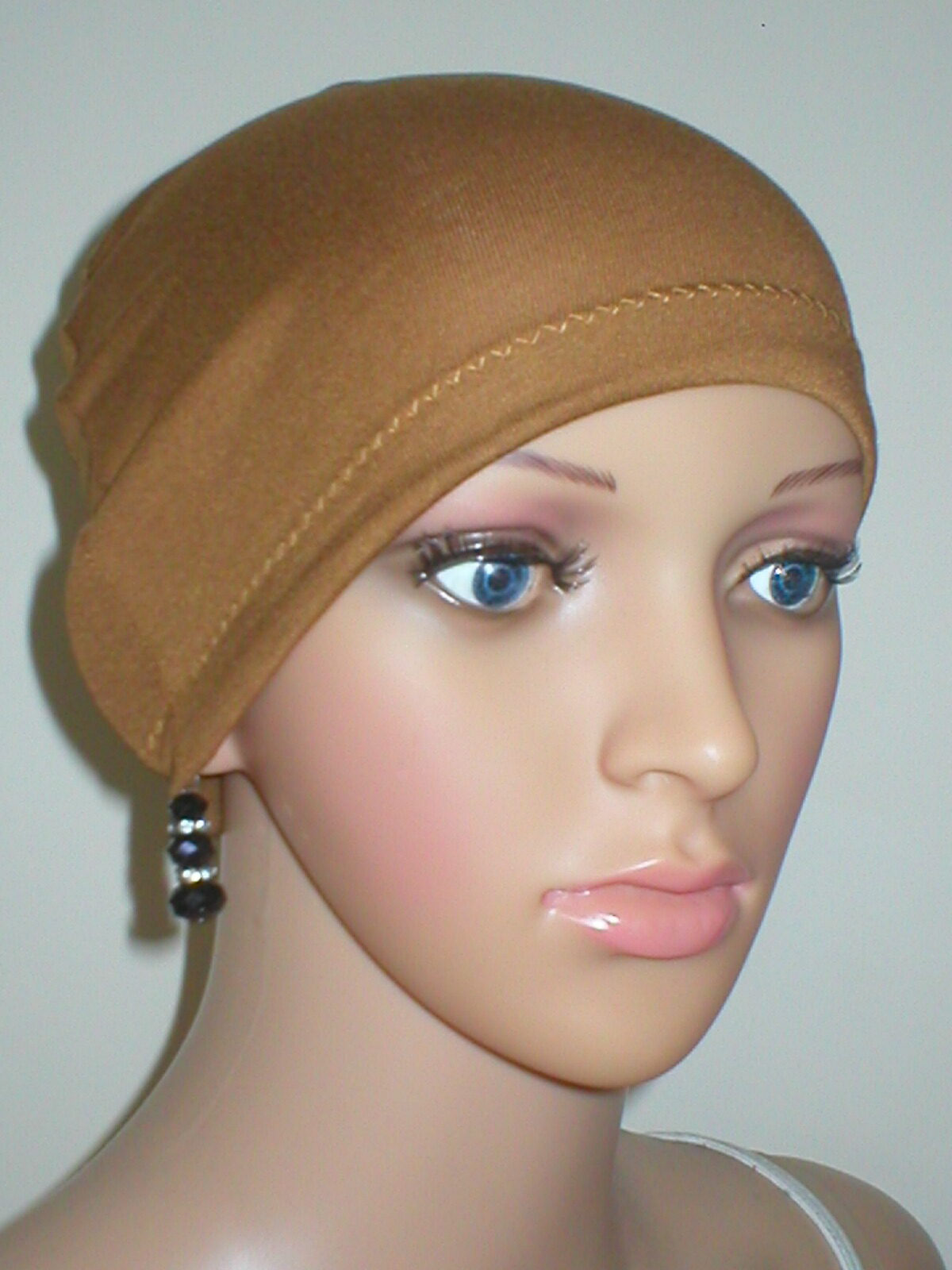 Soft lightweight comfortable chemo sleep hat/sleep cap - Chrissy Ochre