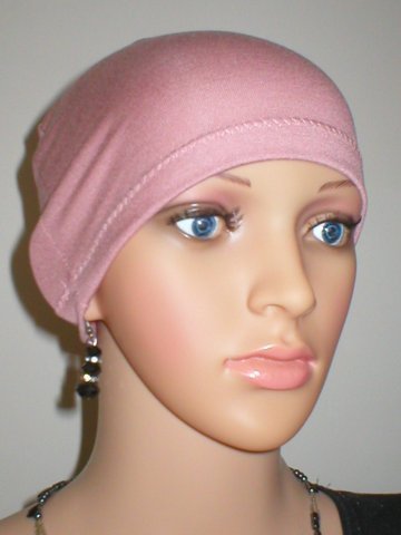 Soft lightweight comfortable chemo sleep hat/sleep cap - Chrissy Dusky