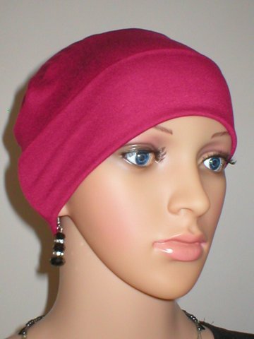 Soft comfortable base chemo hats for hair loss and alopecia - Olivia cherry