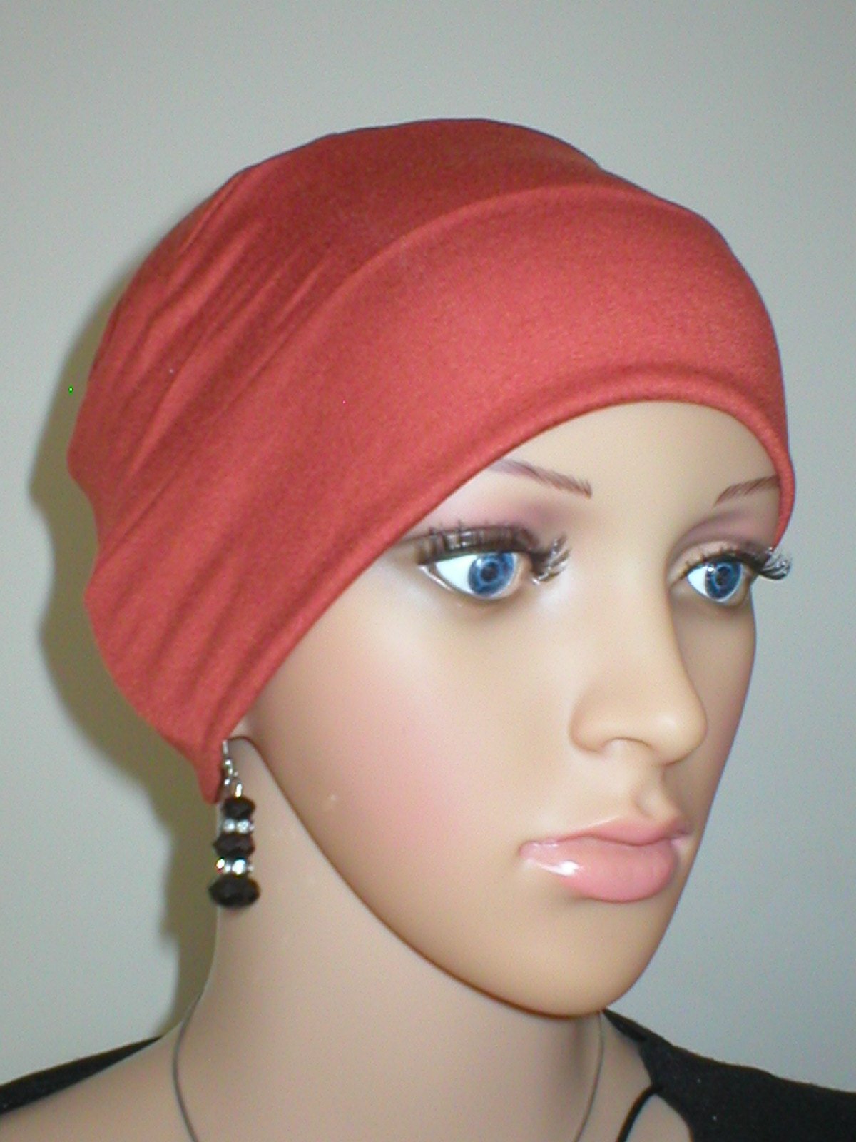 Soft comfortable base chemo hats for hair loss and alopecia - Olivia copper