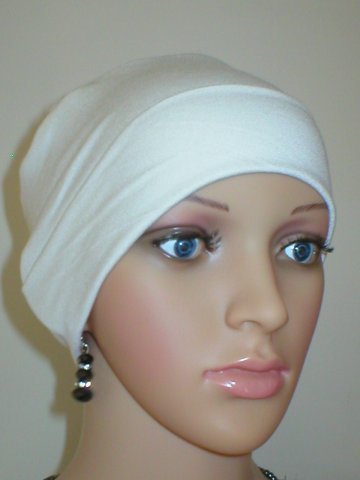 Soft comfortable base chemo hats for hair loss and alopecia - Olivia cream