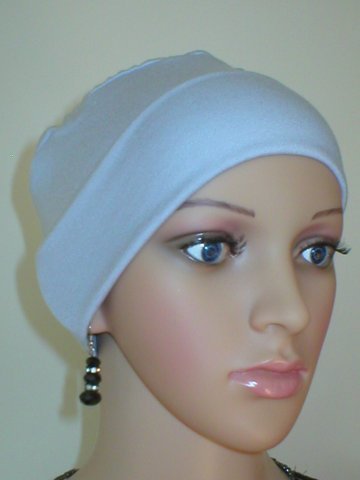 Soft comfortable base chemo hats for hair loss and alopecia - Olivia silver