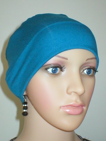 Soft comfortable base chemo hats for hair loss and alopecia - Olivia teal