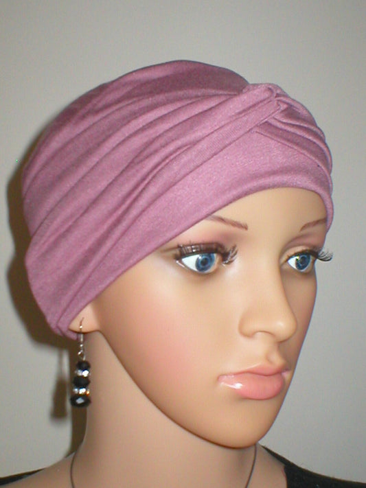 Soft comfortable chemo hat and twist headband - Full coverage chemo headwear - Suzie Rose