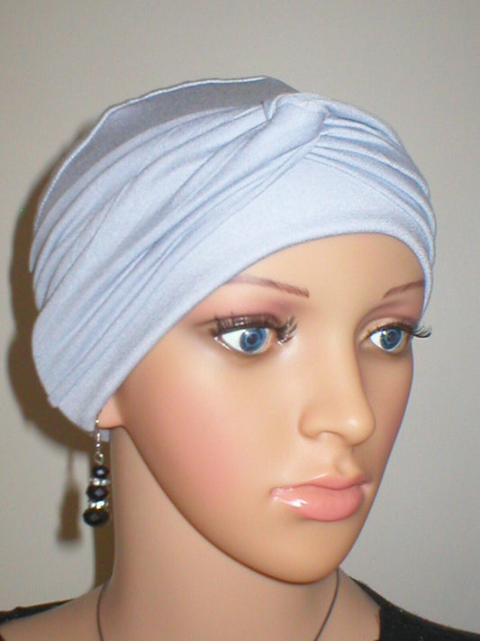 Soft comfortable chemo hat and twist headband - Full coverage chemo headwear - Suzie Silver