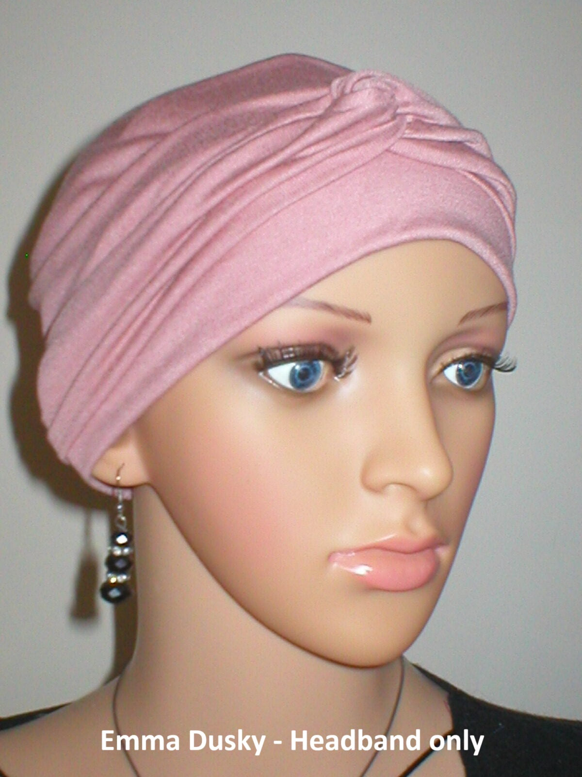 Wide plain twist jersey stretchy headbands - Perfect chemo hat accessories - Emma dusky